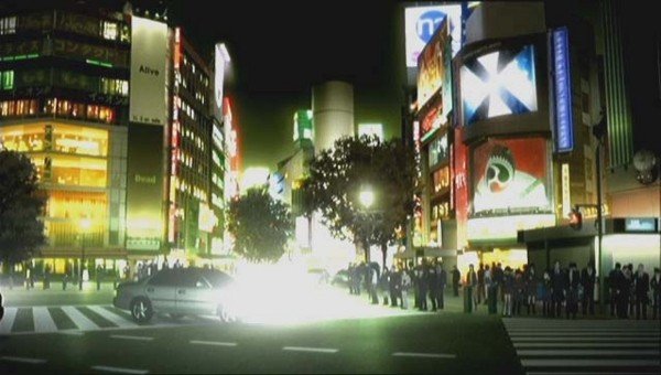 Overlooking the bustling intersection